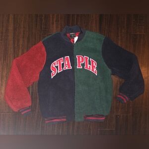 Jeff Staple Pigeon Green Sherpa Varsity Jacket sz Medium